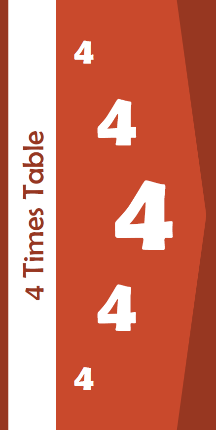4 times table book front cover
