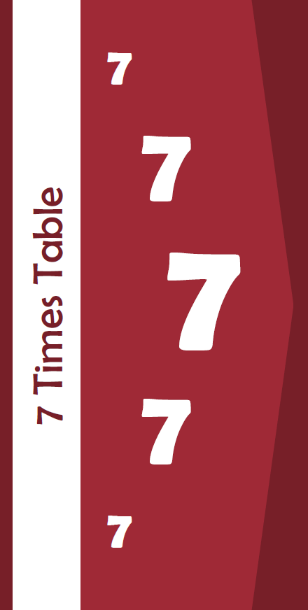7 times table book front cover