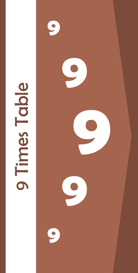 9 times table book front cover