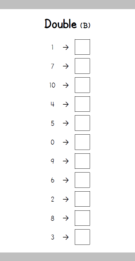 Double and halve book inside page