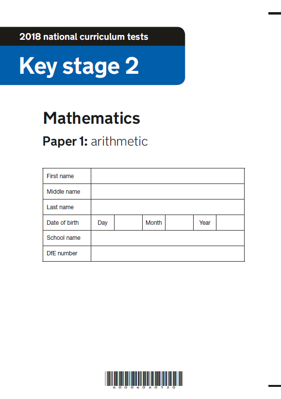 2018 SATs Paper 1
