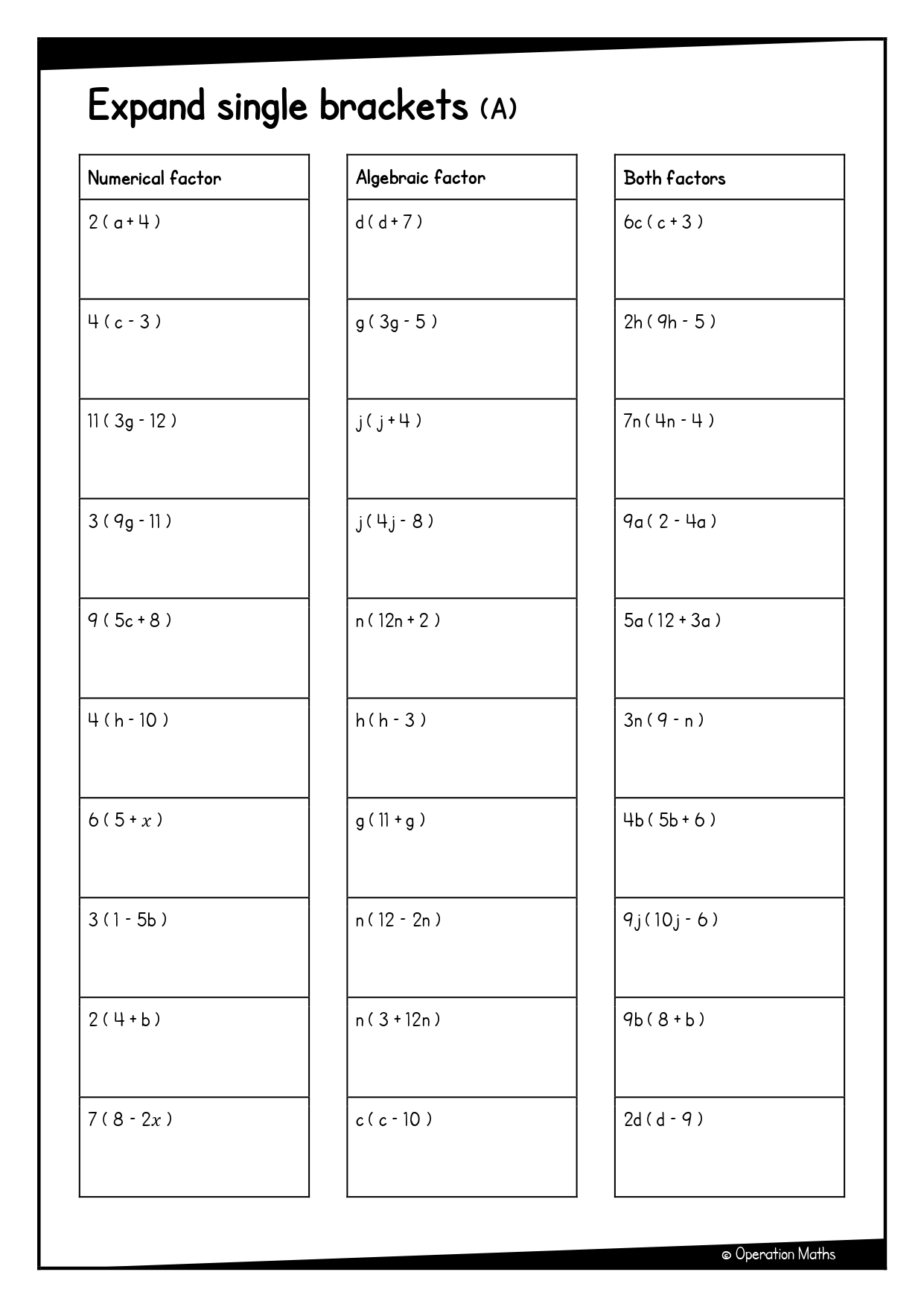 Expand single brackets