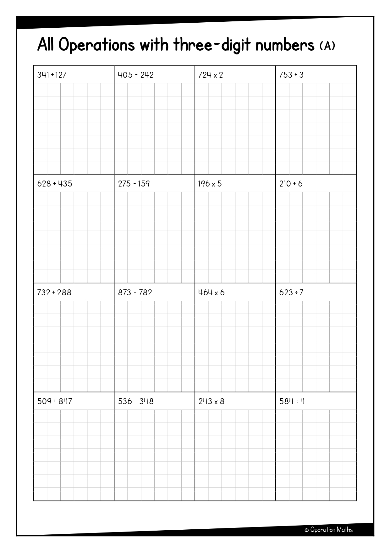 All Operations with three-digit numbers