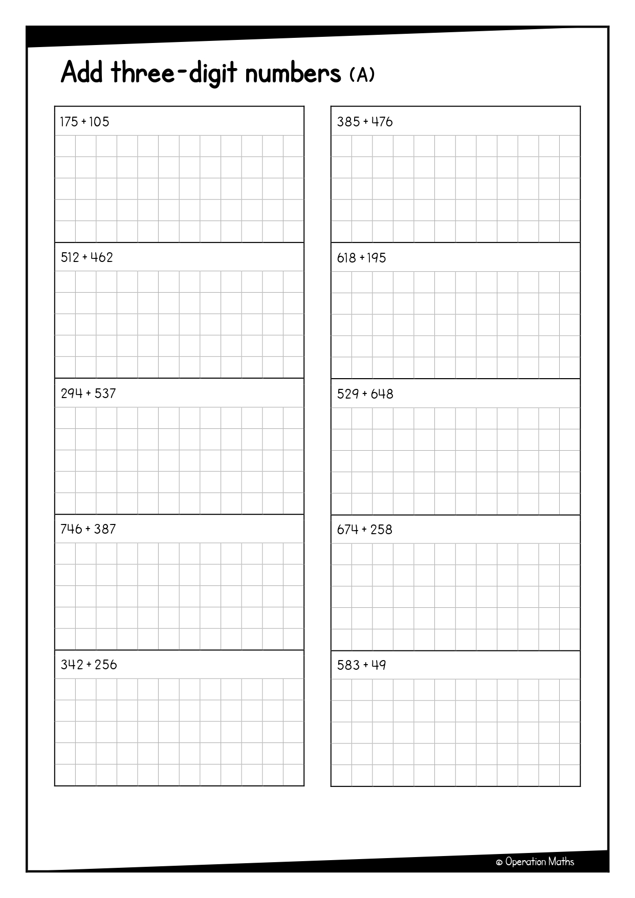 Add three-digit numbers