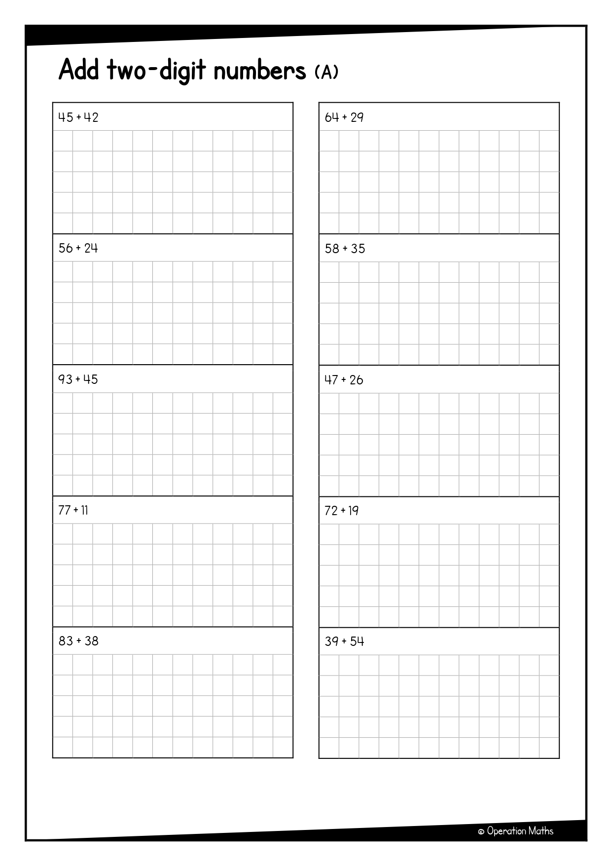 Add two-digit numbers