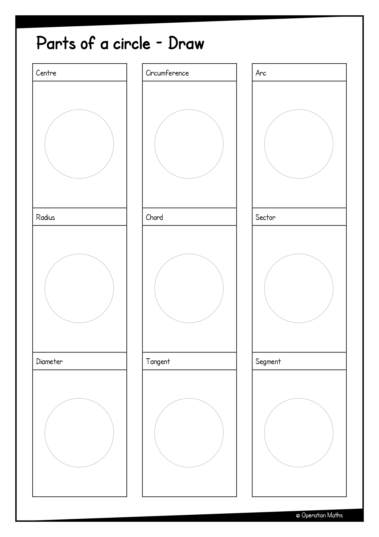  Parts of a circle