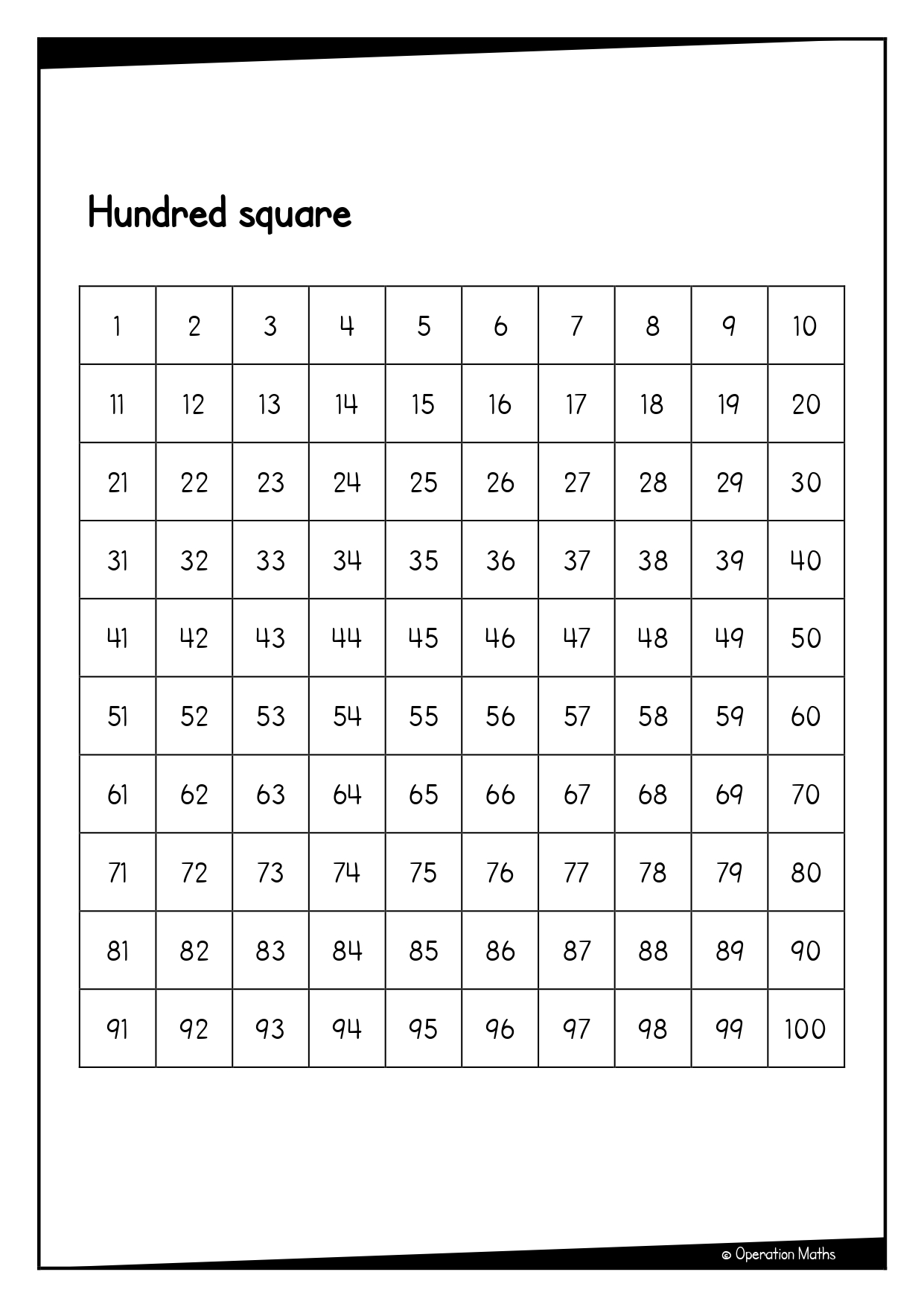 Hundred square